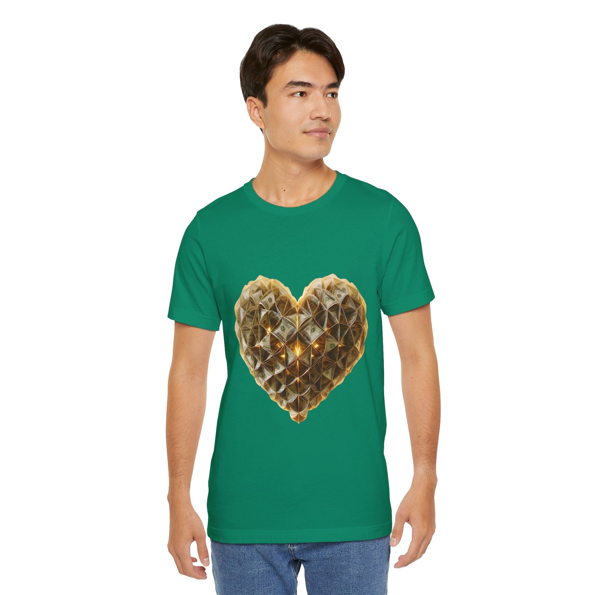 "BrightheartBrand-Heart of Prosperity" – Unisex T-Shirt, Perfect Gift for Valentine's Day, Birthdays, Casual Wear, Everyday Comfort, Unique Fashion