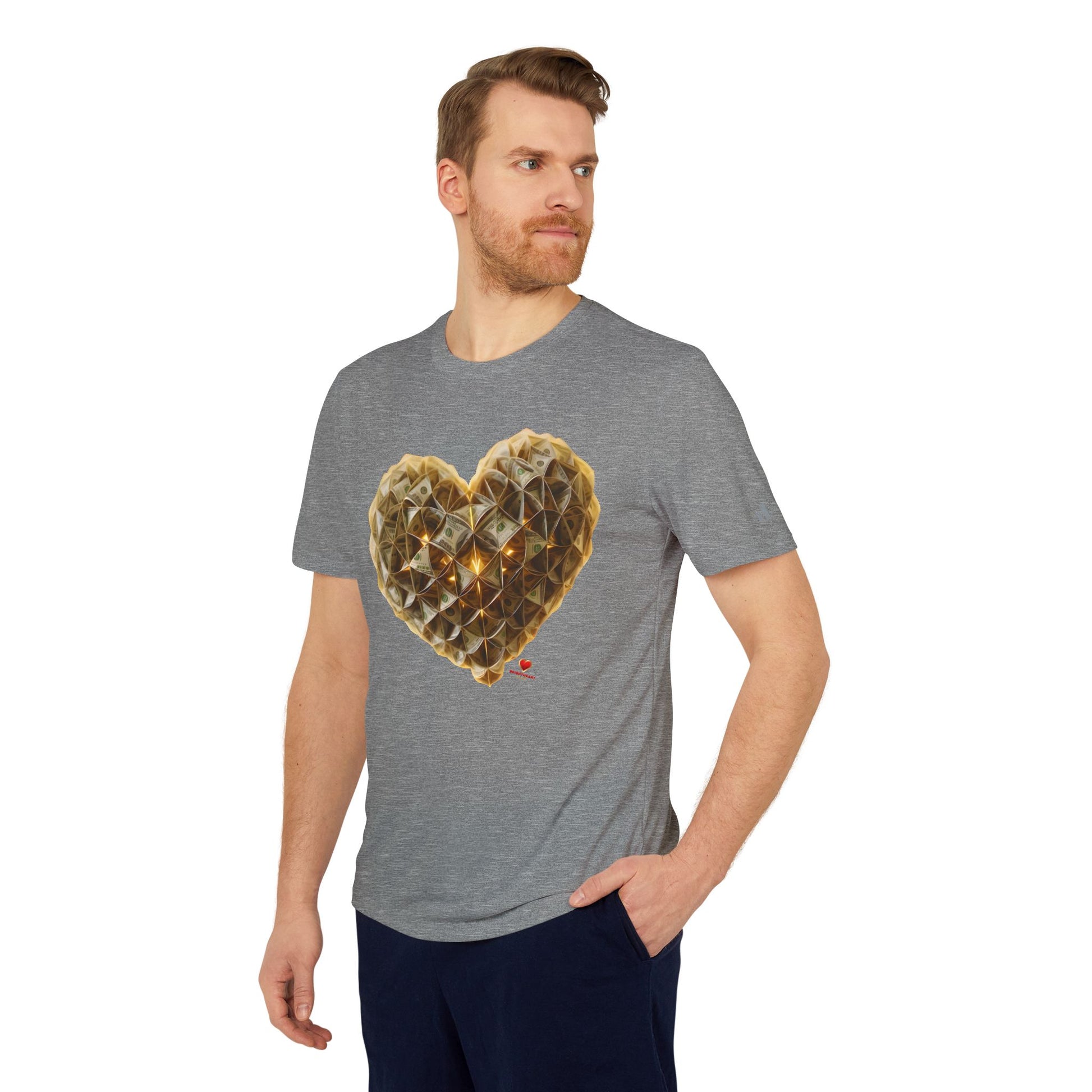 Adidas-BrightheartBrand "Heart of Prosperity - Tee" Unisex Sport T-Shirt, Casual Fitness Tee, Valentine’s Day Gift, Athletic Apparel, Activewear Top