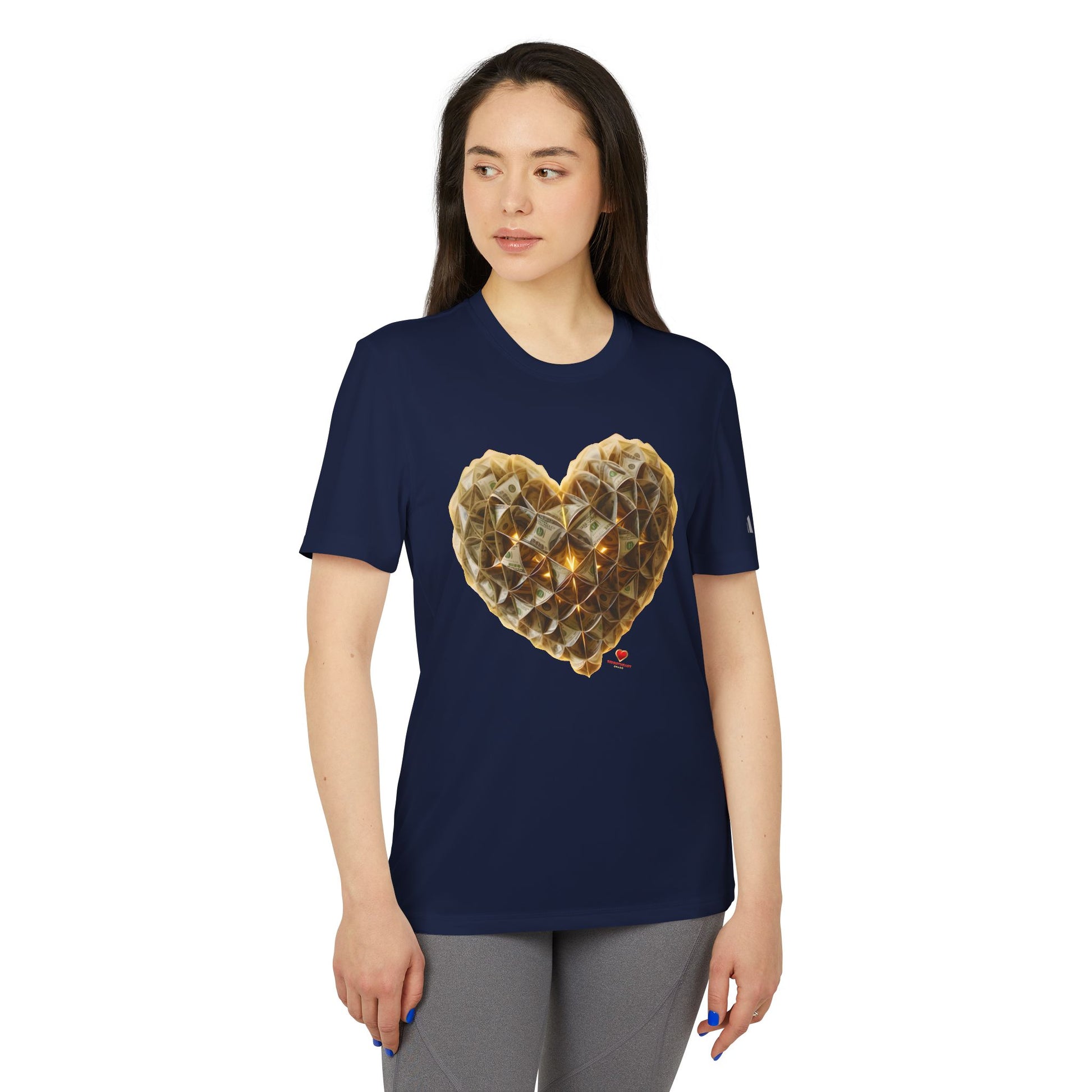 Adidas-BrightheartBrand "Heart of Prosperity - Tee" Unisex Sport T-Shirt, Casual Fitness Tee, Valentine’s Day Gift, Athletic Apparel, Activewear Top