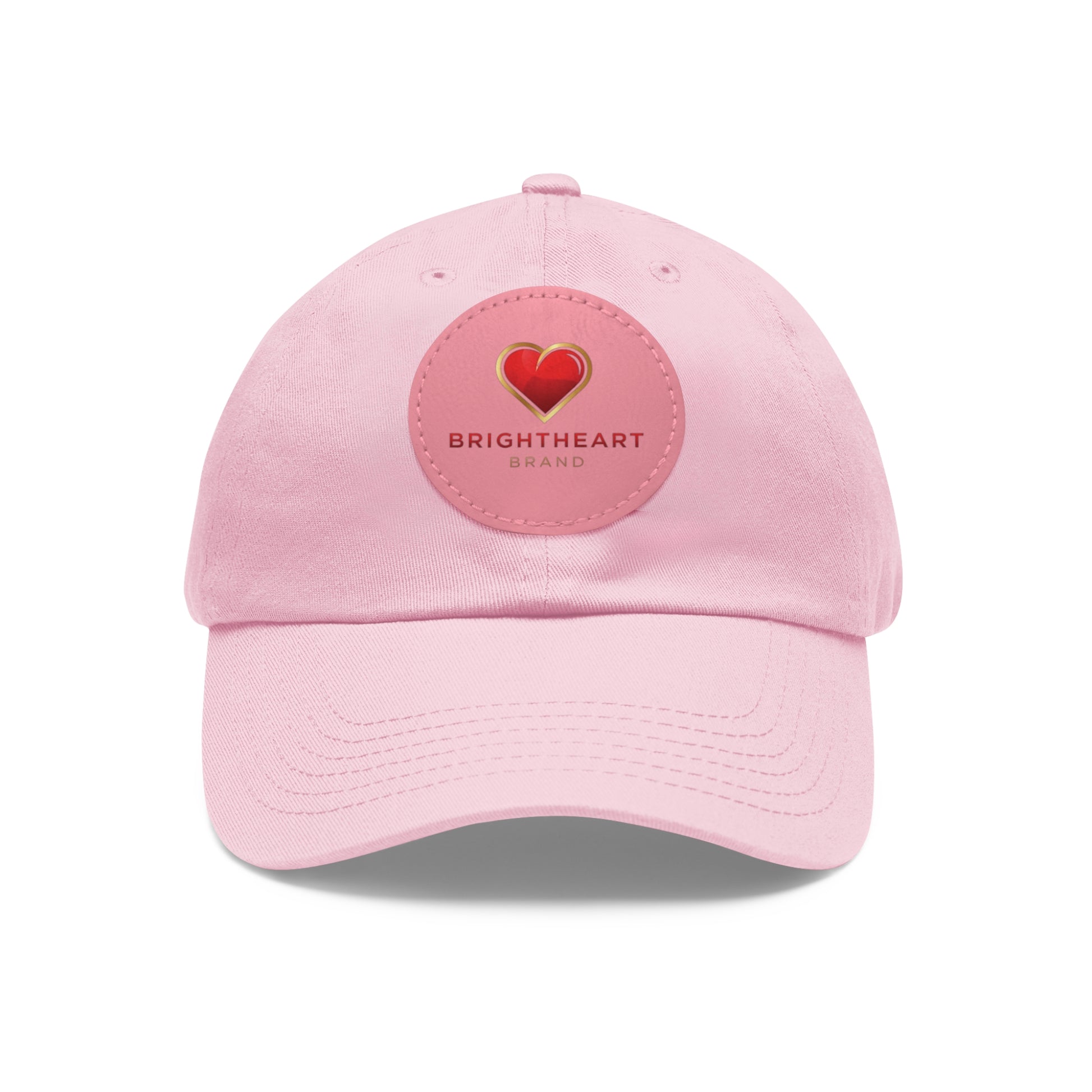 Leather Patch Dad Hat - Brightheart, Casual Cap, Best Gift for Dads, Everyday Fashion, Perfect for Summer