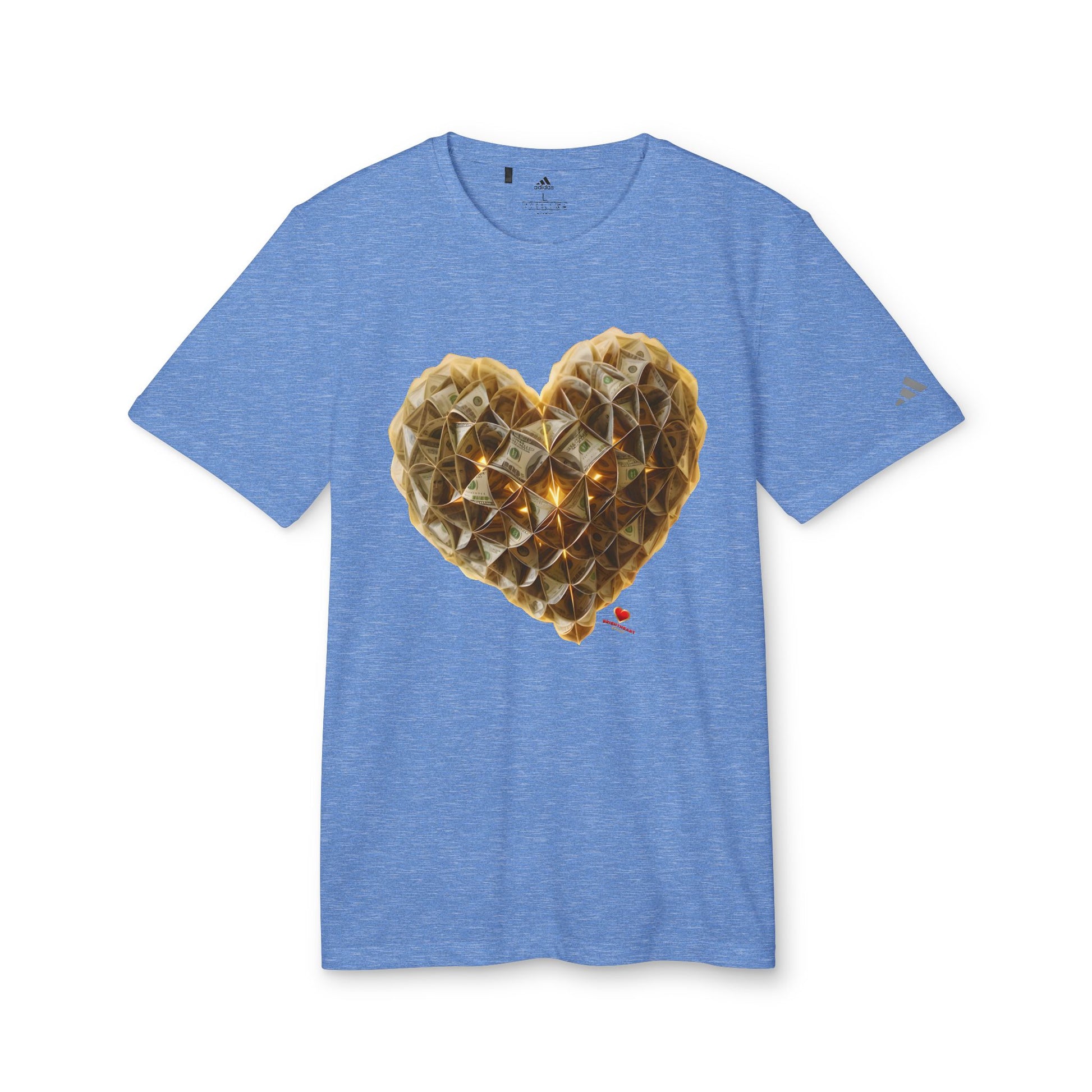 Adidas-BrightheartBrand "Heart of Prosperity - Tee" Unisex Sport T-Shirt, Casual Fitness Tee, Valentine’s Day Gift, Athletic Apparel, Activewear Top