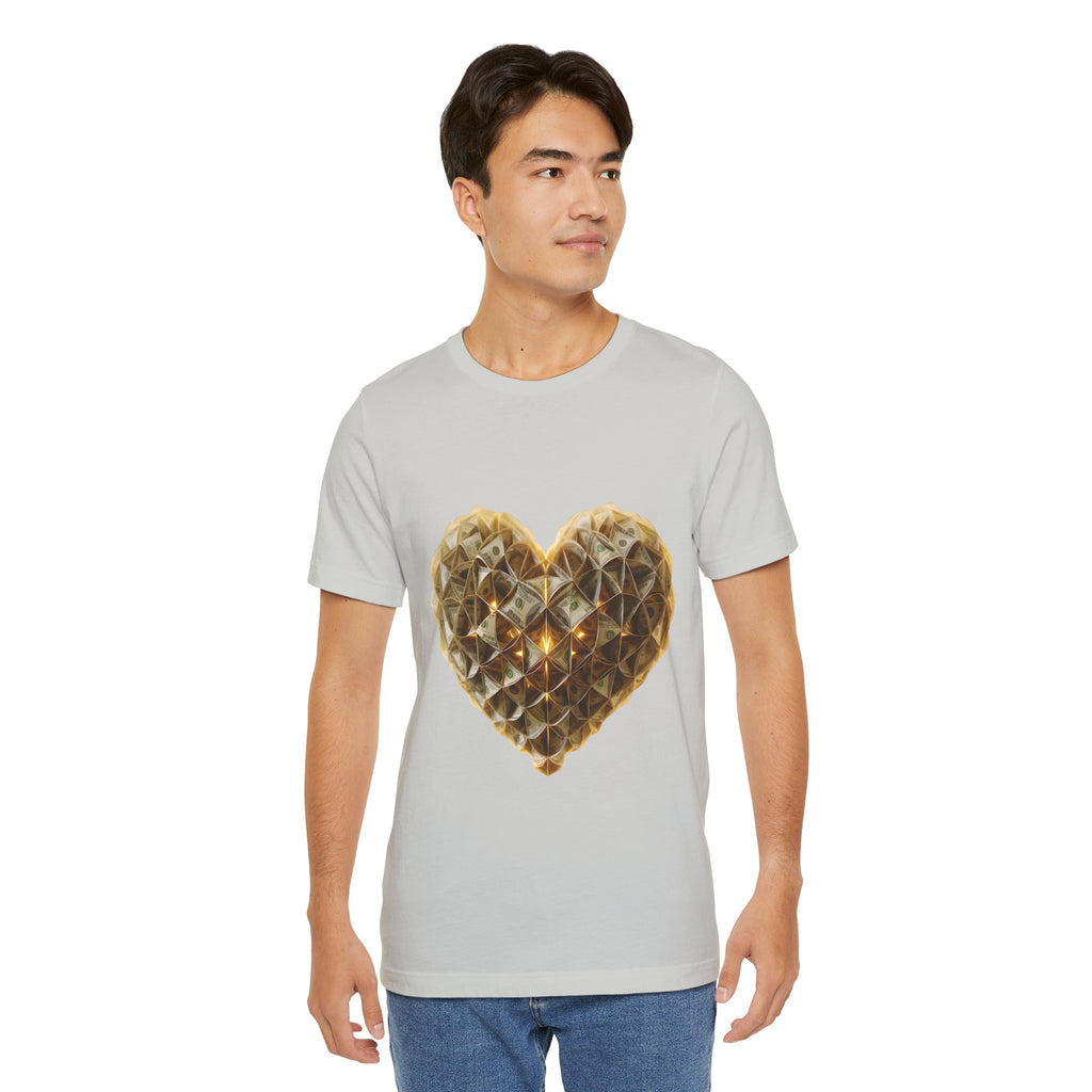 "BrightheartBrand-Heart of Prosperity" – Unisex T-Shirt, Perfect Gift for Valentine's Day, Birthdays, Casual Wear, Everyday Comfort, Unique Fashion