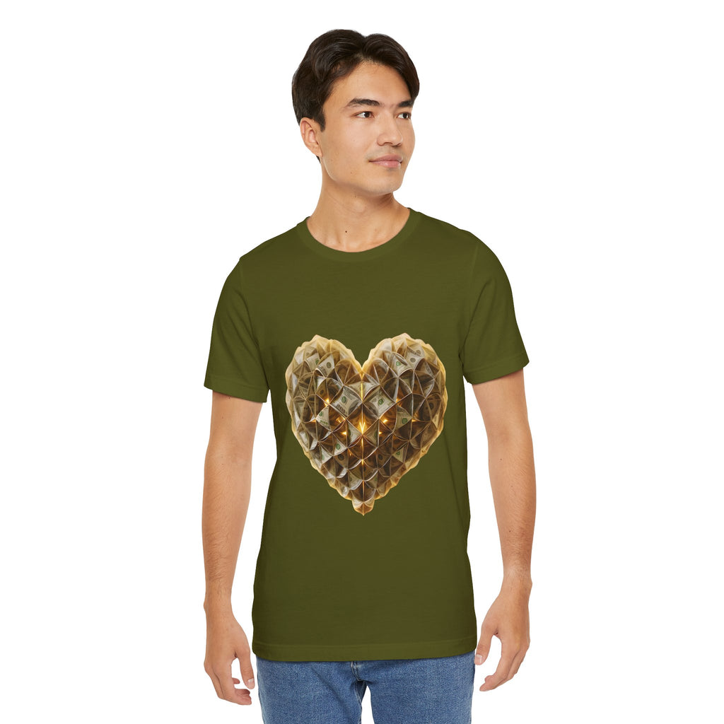 "BrightheartBrand-Heart of Prosperity" – Unisex T-Shirt, Perfect Gift for Valentine's Day, Birthdays, Casual Wear, Everyday Comfort, Unique Fashion