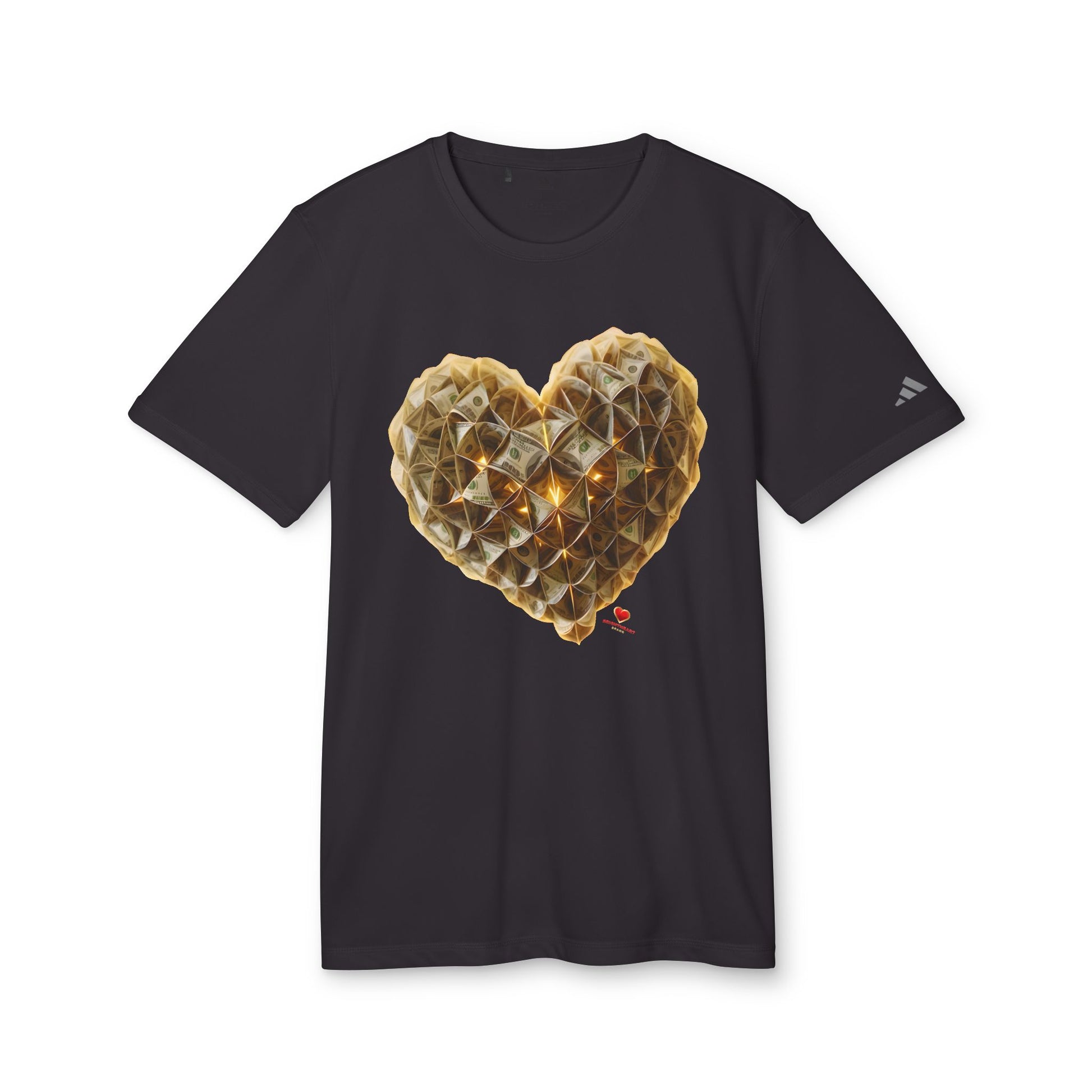 Adidas-BrightheartBrand "Heart of Prosperity - Tee" Unisex Sport T-Shirt, Casual Fitness Tee, Valentine’s Day Gift, Athletic Apparel, Activewear Top
