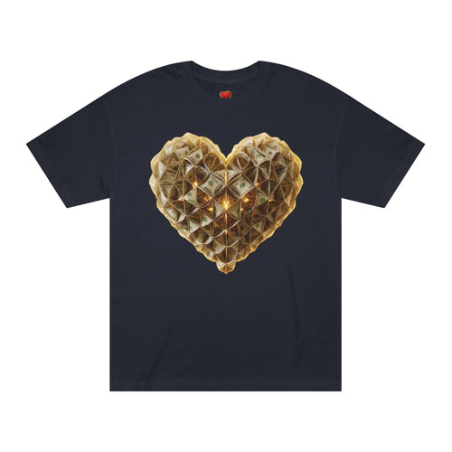 Heart-Shaped Gem Unisex Classic Tee - Perfect Gift for Valentine's Day, Anniversary, Casual Wear, Fashion Statement, Gift for Her