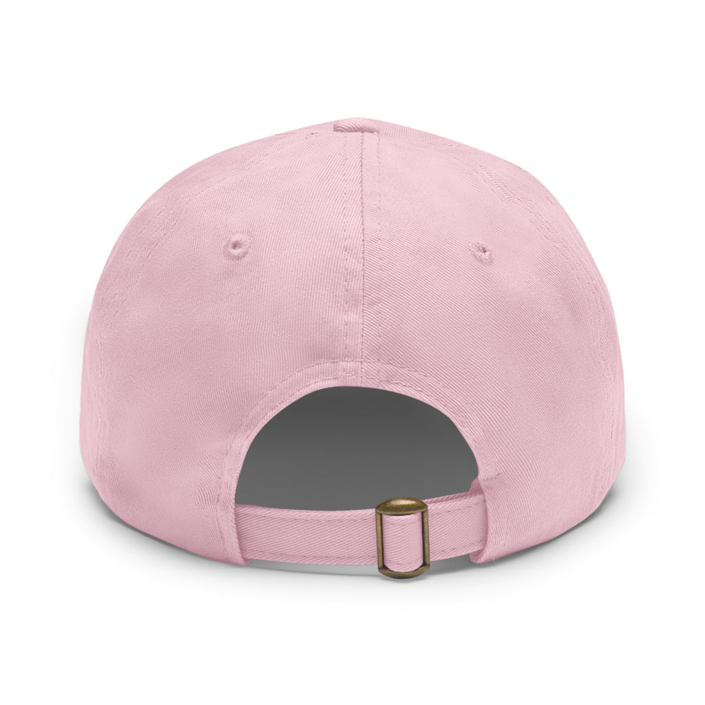 Leather Patch Dad Hat - Brightheart, Casual Cap, Best Gift for Dads, Everyday Fashion, Perfect for Summer