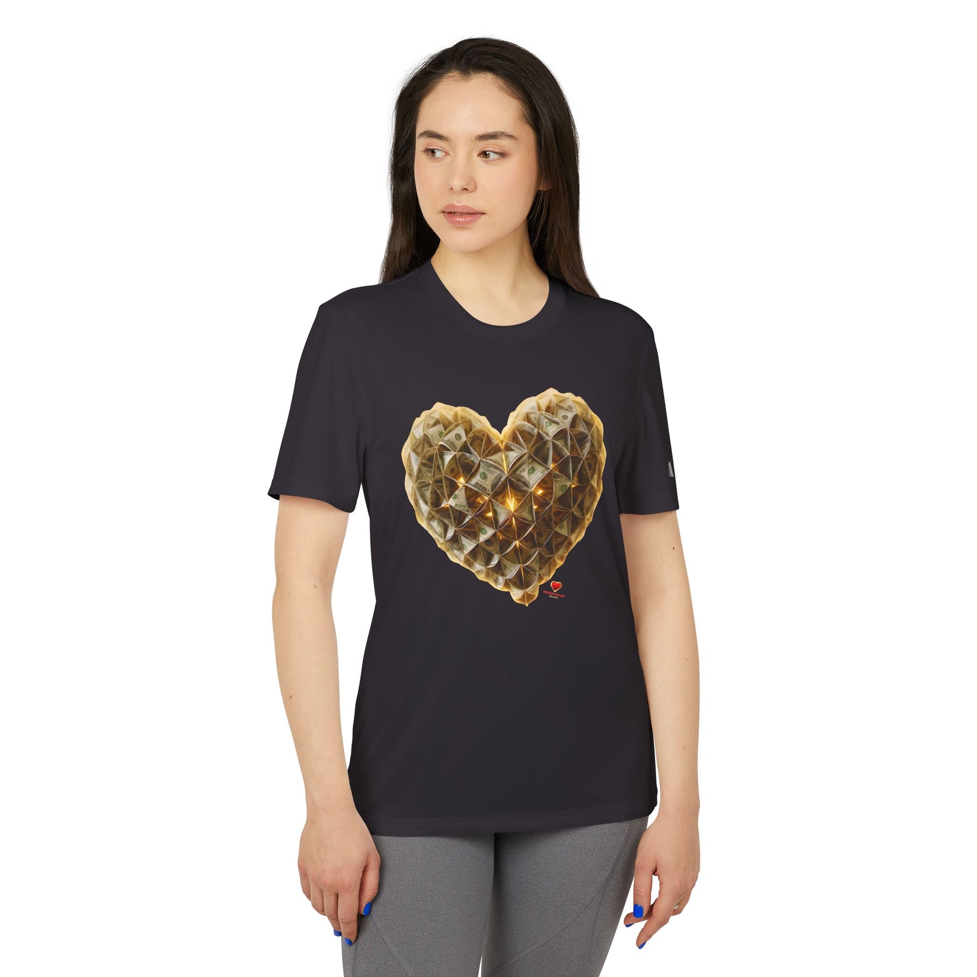Adidas-BrightheartBrand "Heart of Prosperity - Tee" Unisex Sport T-Shirt, Casual Fitness Tee, Valentine’s Day Gift, Athletic Apparel, Activewear Top