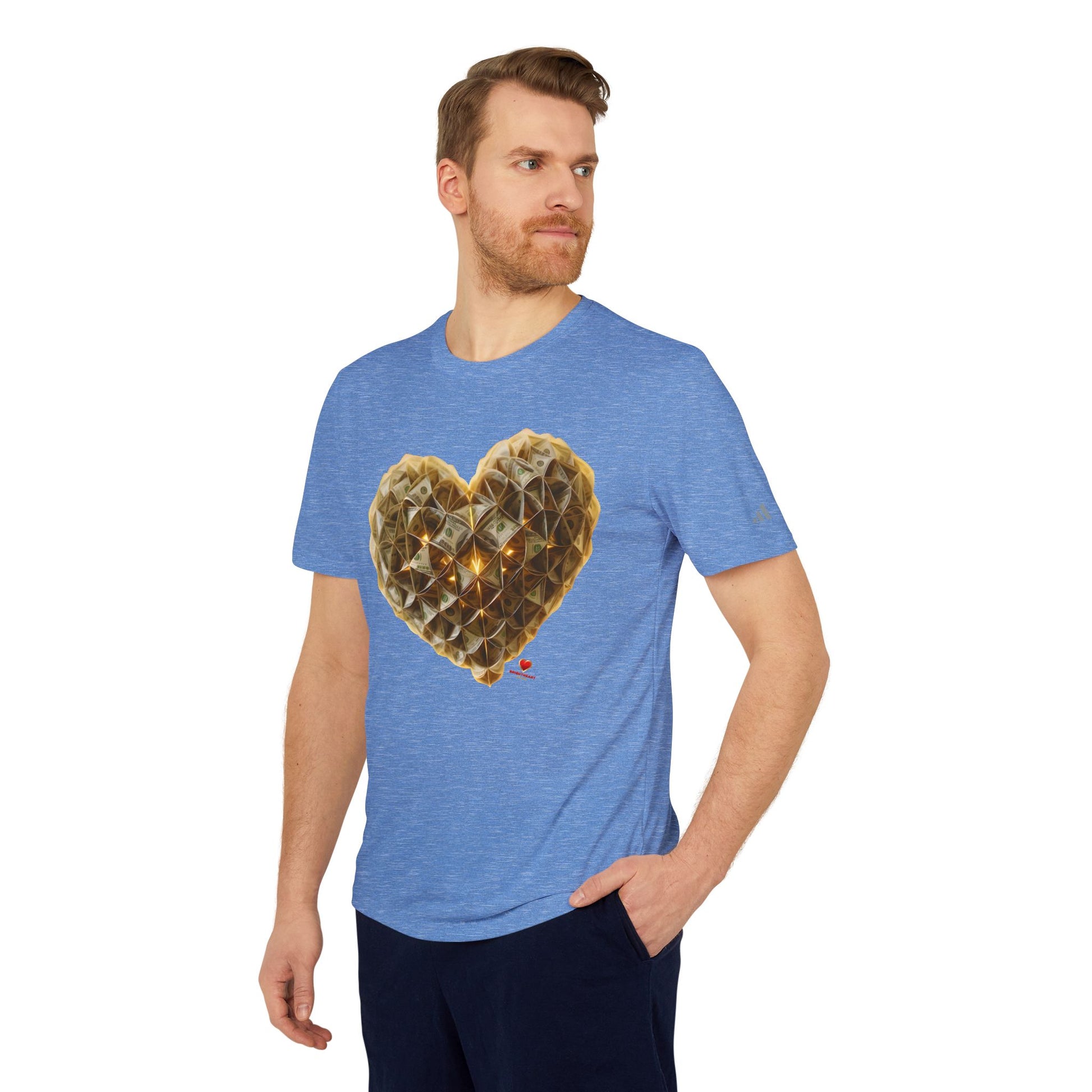 Adidas-BrightheartBrand "Heart of Prosperity - Tee" Unisex Sport T-Shirt, Casual Fitness Tee, Valentine’s Day Gift, Athletic Apparel, Activewear Top
