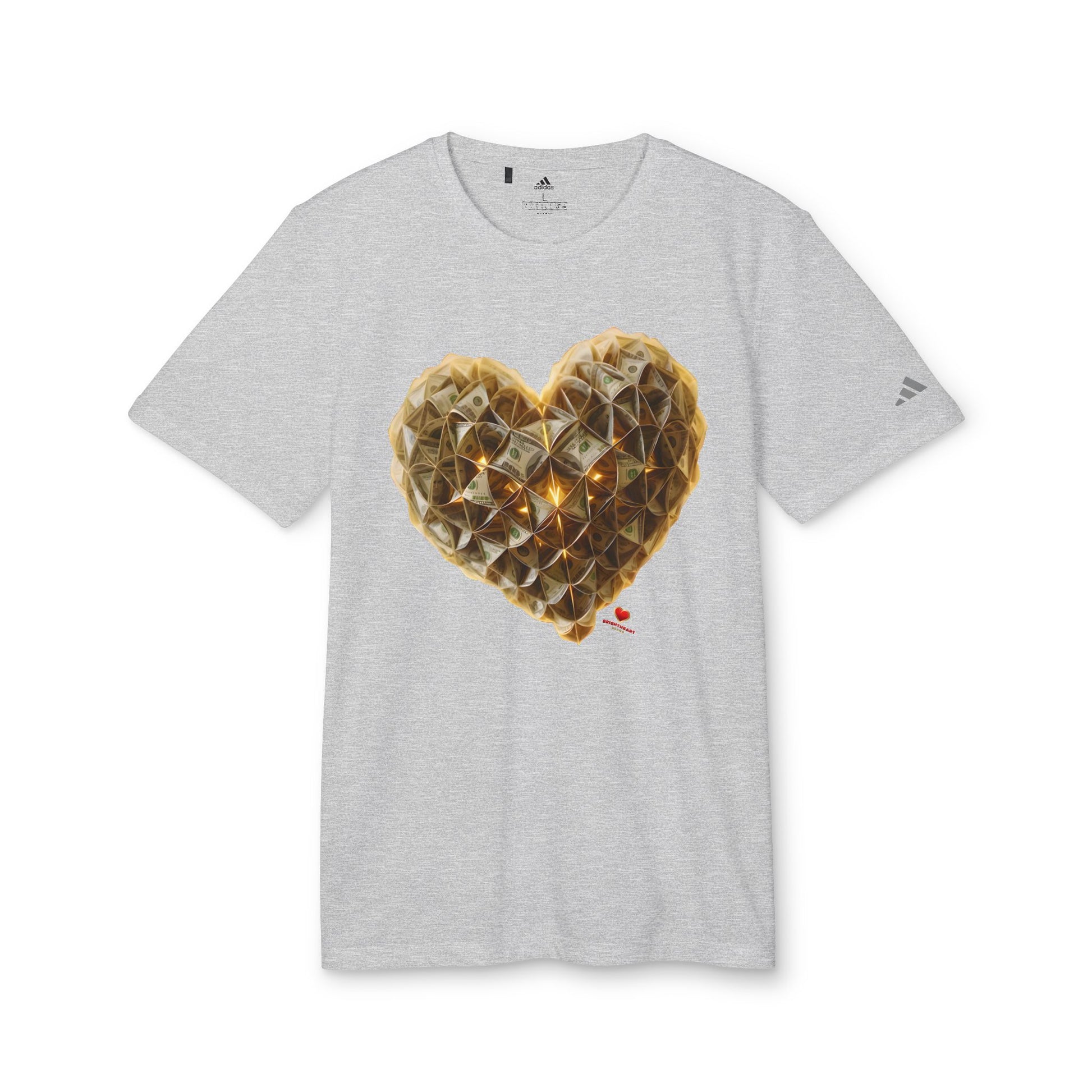 Adidas-BrightheartBrand "Heart of Prosperity - Tee" Unisex Sport T-Shirt, Casual Fitness Tee, Valentine’s Day Gift, Athletic Apparel, Activewear Top