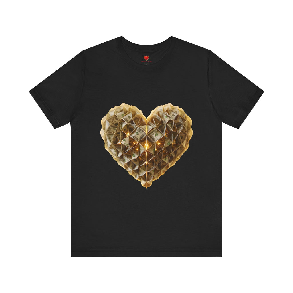 "BrightheartBrand-Heart of Prosperity" – Unisex T-Shirt, Perfect Gift for Valentine's Day, Birthdays, Casual Wear, Everyday Comfort, Unique Fashion