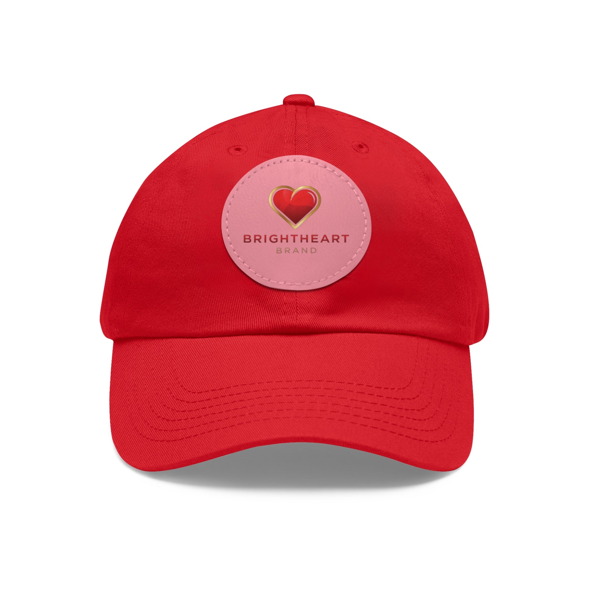 Leather Patch Dad Hat - Brightheart, Casual Cap, Best Gift for Dads, Everyday Fashion, Perfect for Summer
