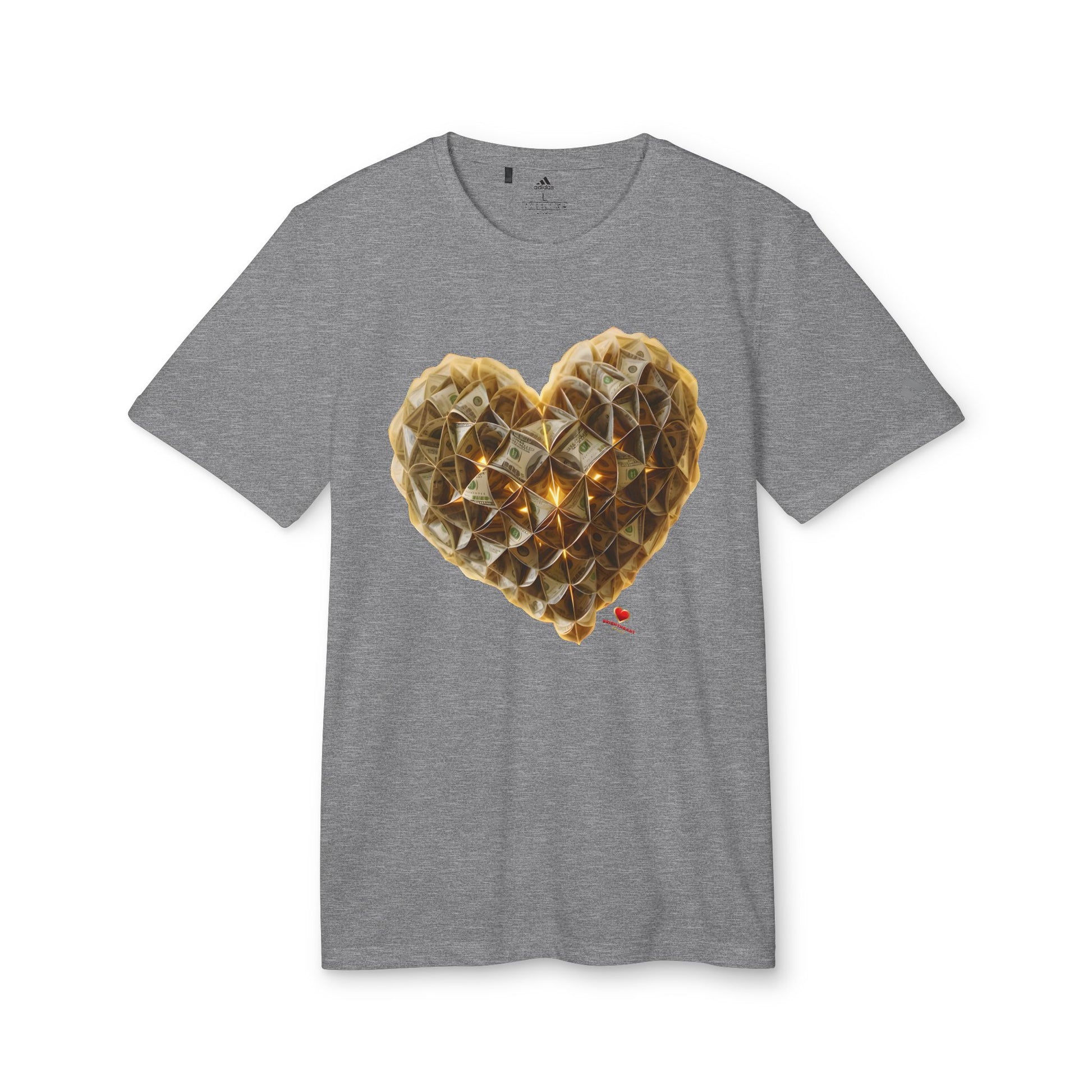 Adidas-BrightheartBrand "Heart of Prosperity - Tee" Unisex Sport T-Shirt, Casual Fitness Tee, Valentine’s Day Gift, Athletic Apparel, Activewear Top
