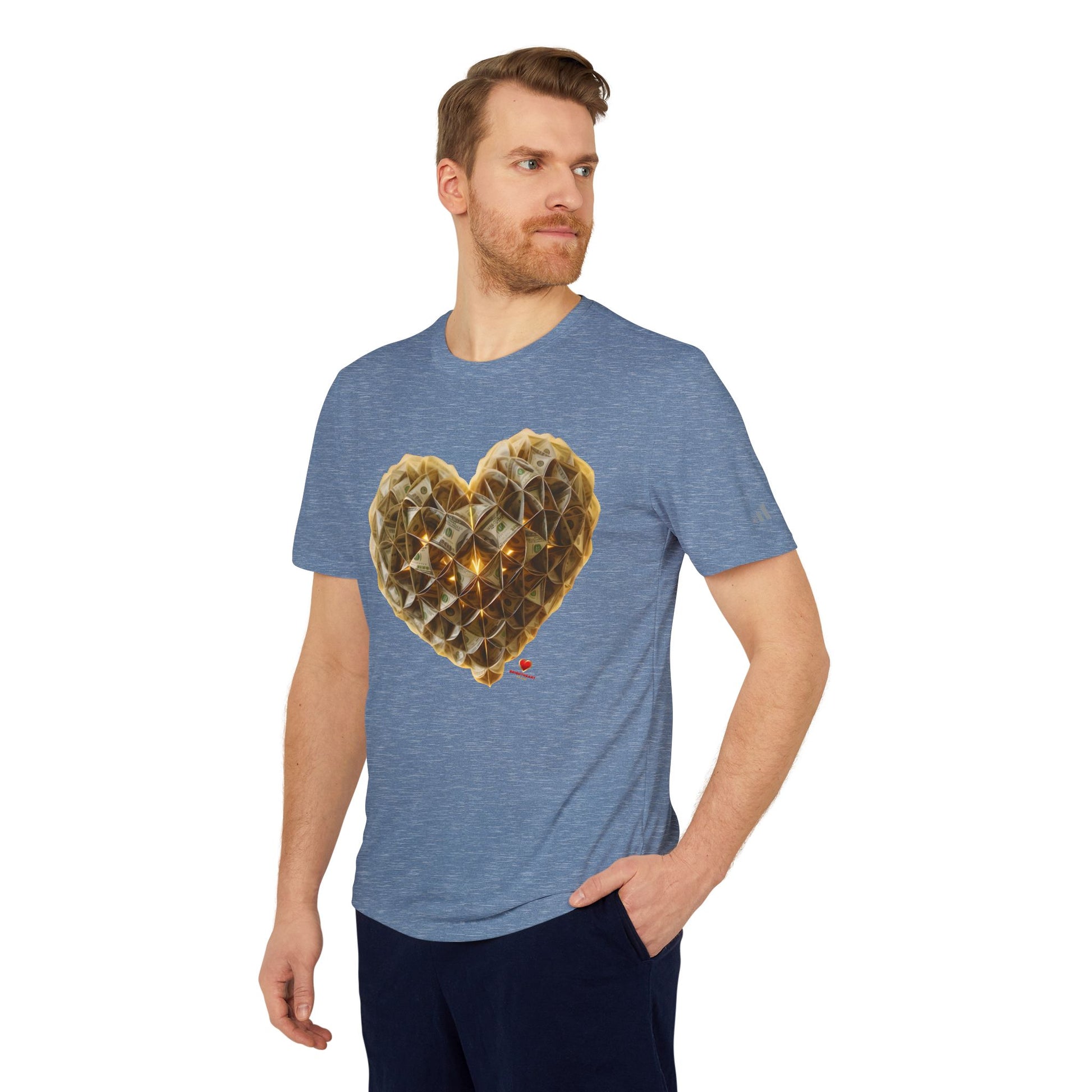 Adidas-BrightheartBrand "Heart of Prosperity - Tee" Unisex Sport T-Shirt, Casual Fitness Tee, Valentine’s Day Gift, Athletic Apparel, Activewear Top