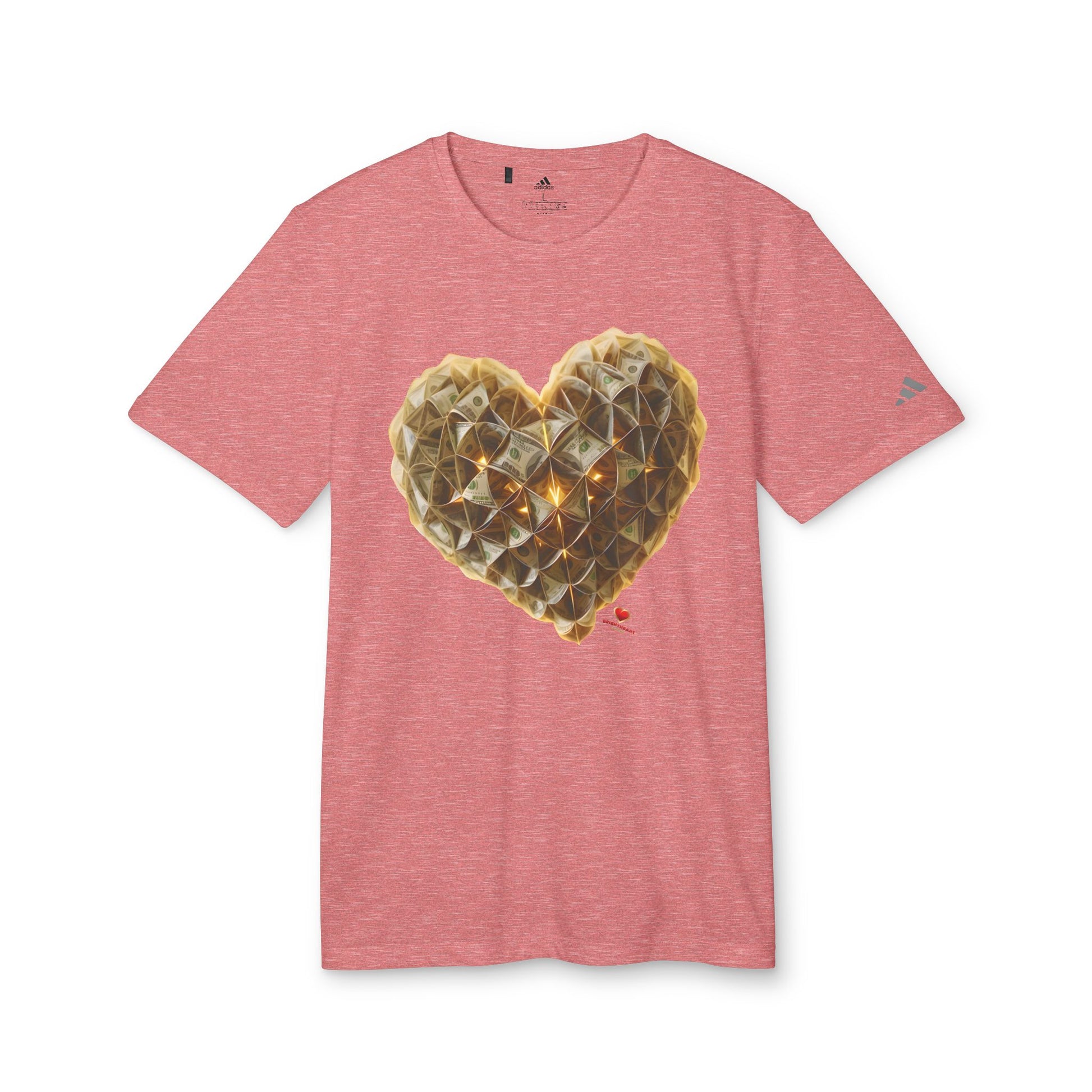 Adidas-BrightheartBrand "Heart of Prosperity - Tee" Unisex Sport T-Shirt, Casual Fitness Tee, Valentine’s Day Gift, Athletic Apparel, Activewear Top