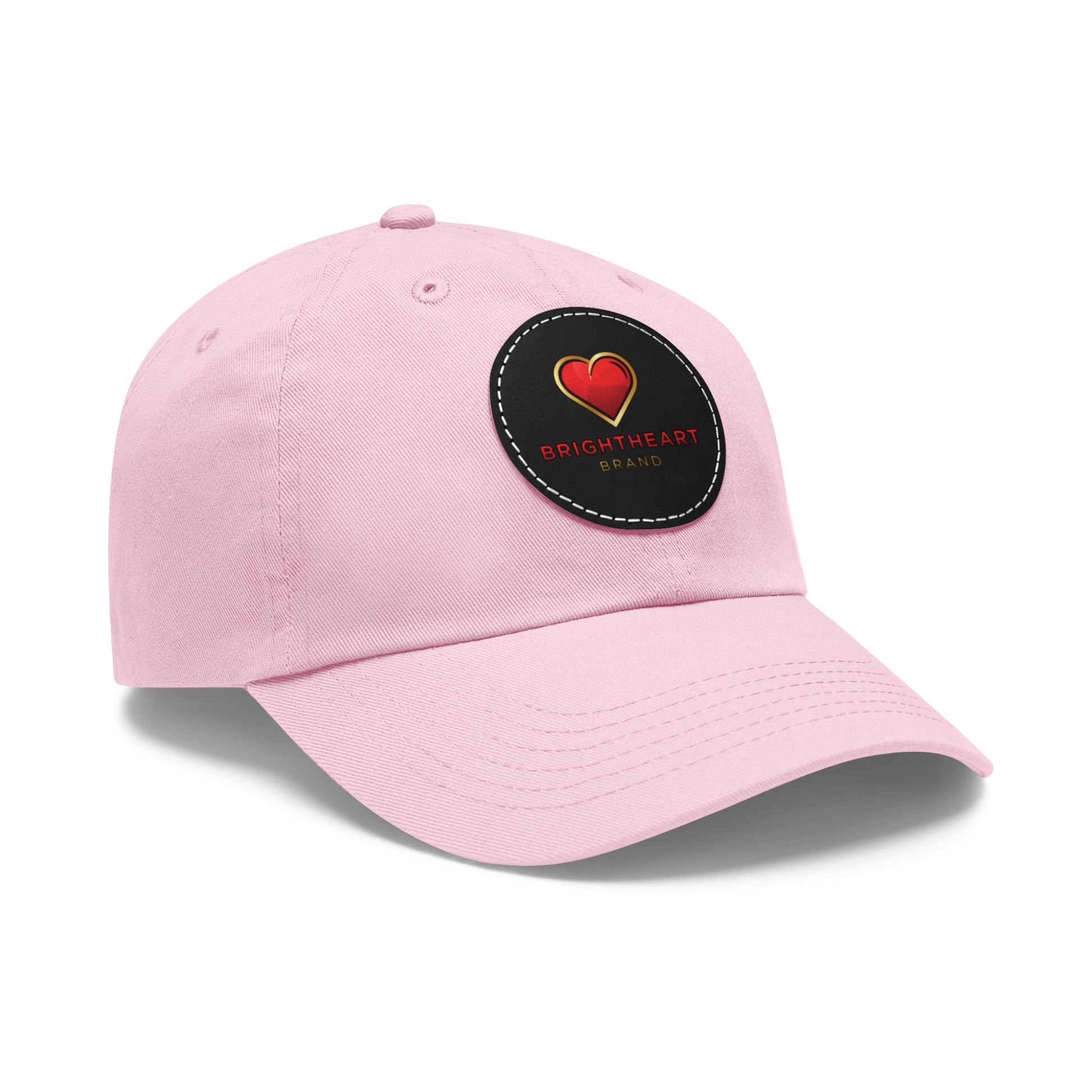 Leather Patch Dad Hat - Brightheart, Casual Cap, Best Gift for Dads, Everyday Fashion, Perfect for Summer