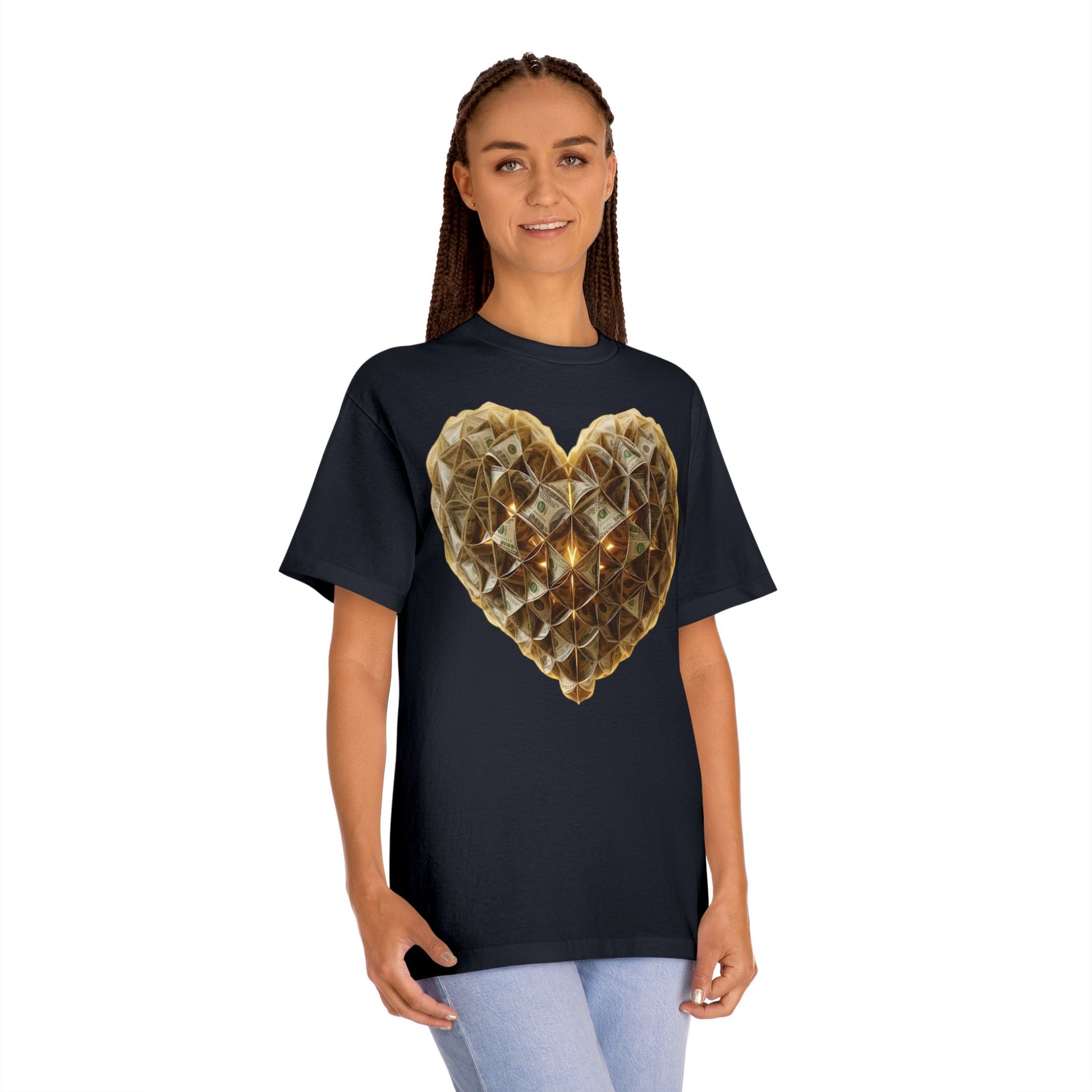 Heart-Shaped Gem Unisex Classic Tee - Perfect Gift for Valentine's Day, Anniversary, Casual Wear, Fashion Statement, Gift for Her