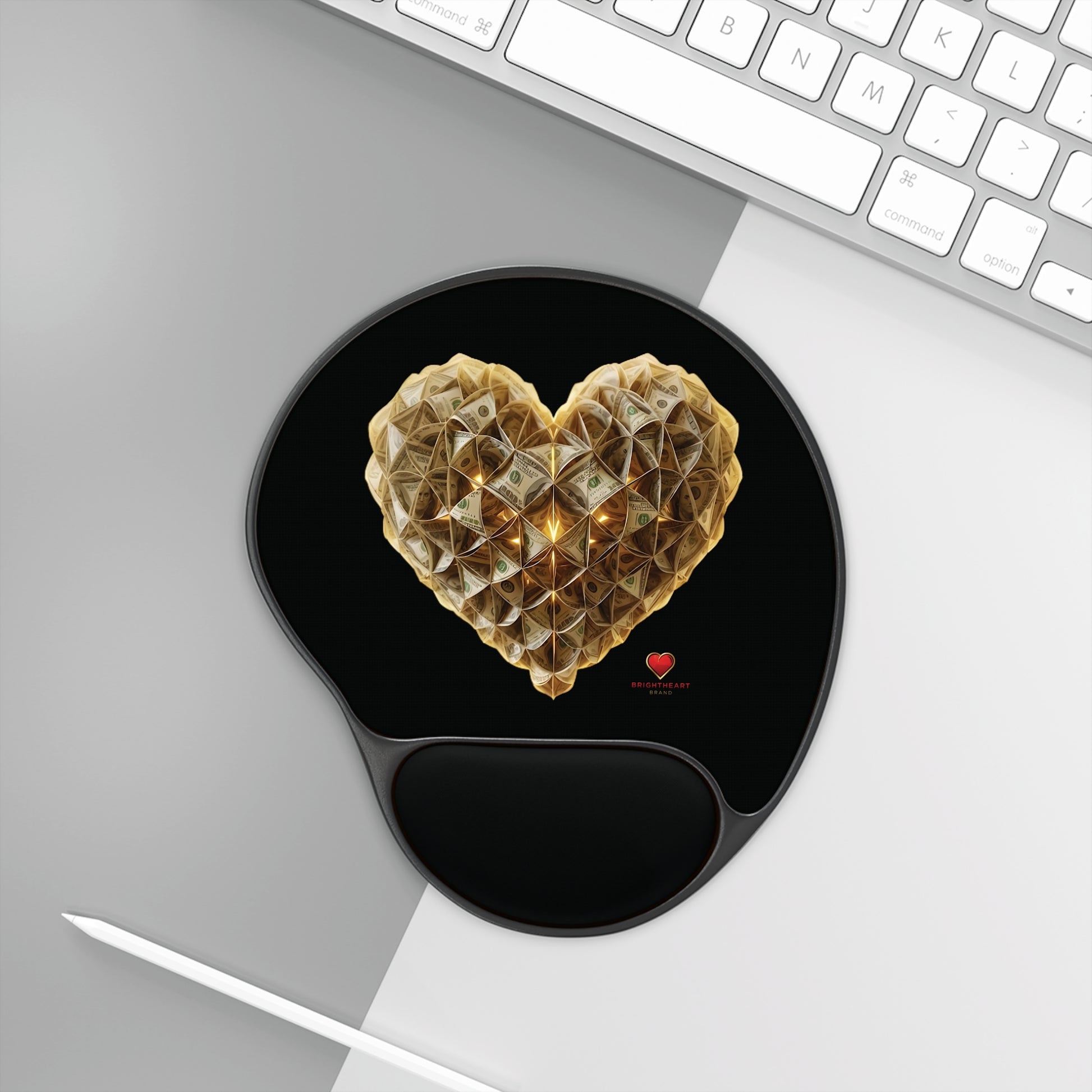 "Heart of Prosperity" Brightheart Brand - Ergonomic Mouse Pad with Wrist Rest - Cute Office Gift, Gamer Mousepad, Valentine’s Day Decor, Computer Accessories, Work [...]