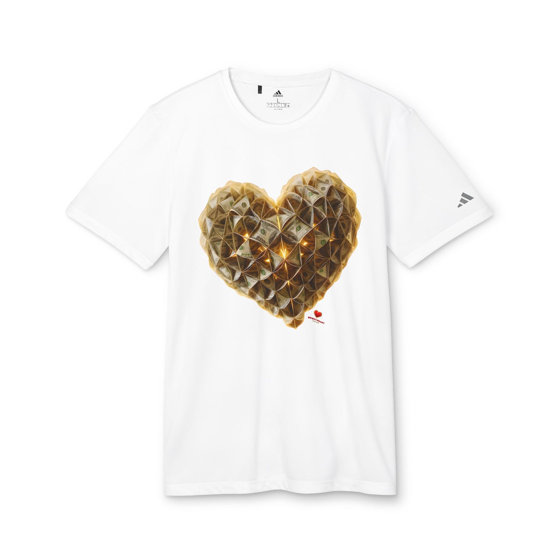 Adidas-BrightheartBrand "Heart of Prosperity - Tee" Unisex Sport T-Shirt, Casual Fitness Tee, Valentine’s Day Gift, Athletic Apparel, Activewear Top