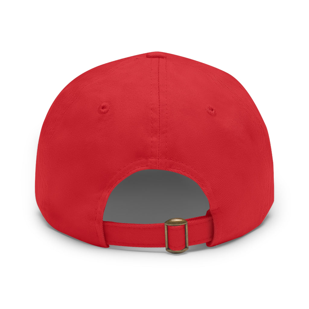Leather Patch Dad Hat - Brightheart, Casual Cap, Best Gift for Dads, Everyday Fashion, Perfect for Summer