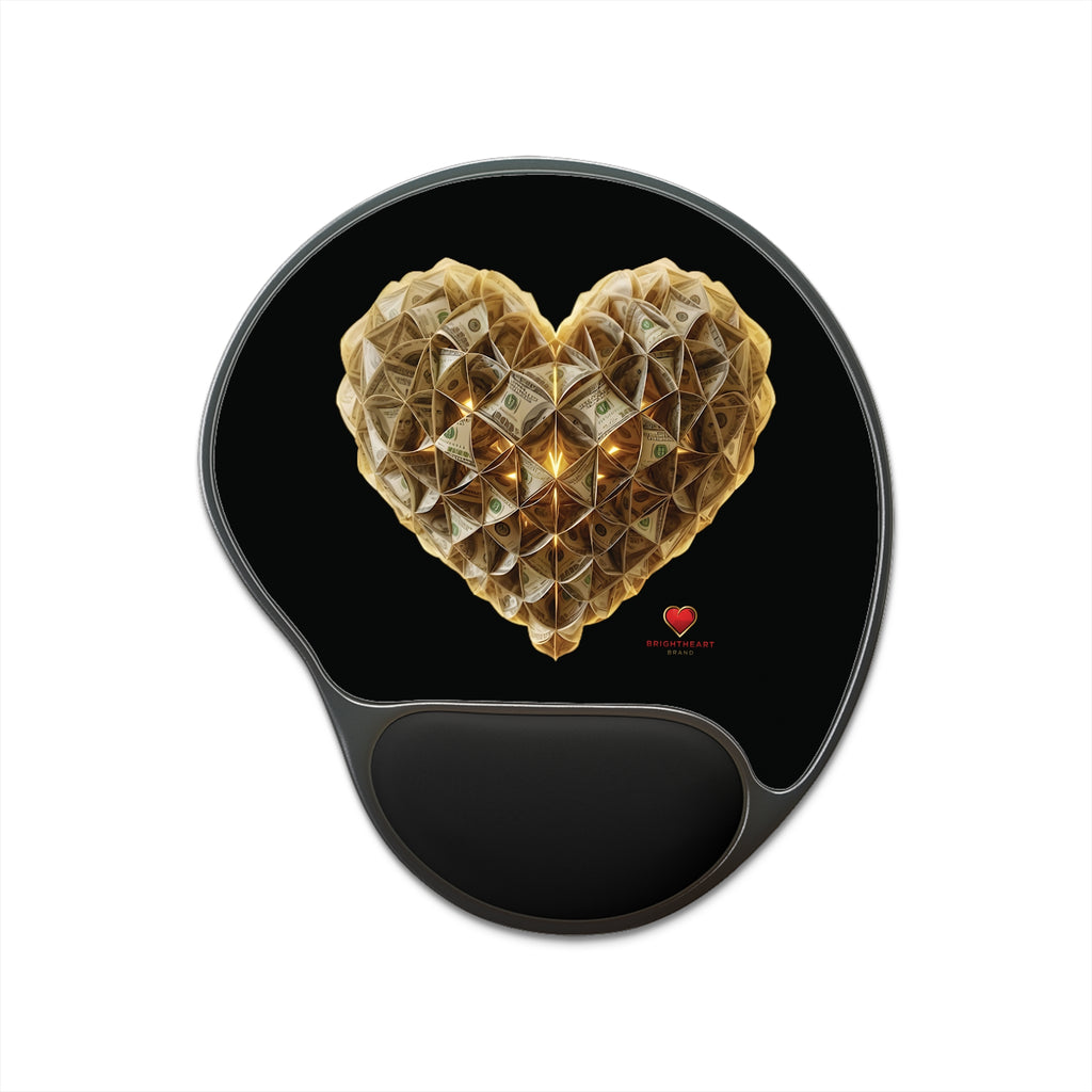 "Heart of Prosperity" Brightheart Brand - Ergonomic Mouse Pad with Wrist Rest - Cute Office Gift, Gamer Mousepad, Valentine’s Day Decor, Computer Accessories, Work [...]