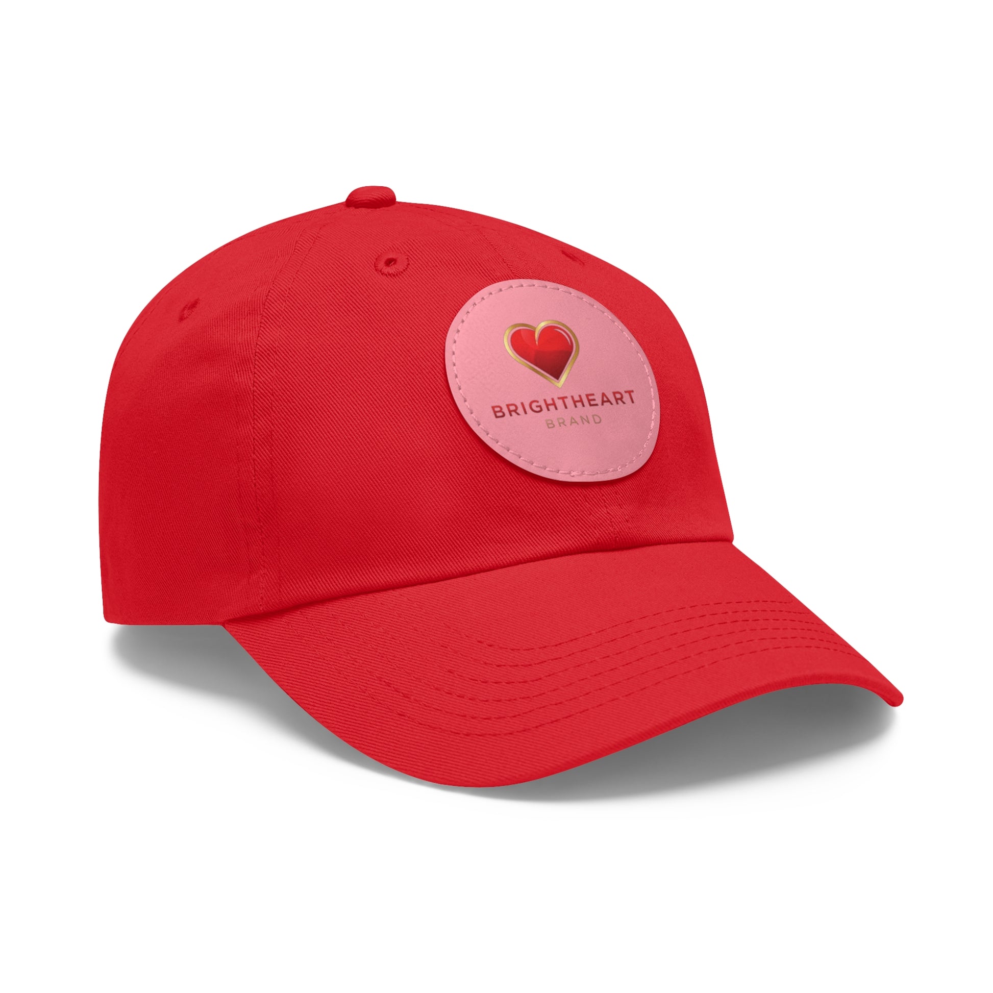 Leather Patch Dad Hat - Brightheart, Casual Cap, Best Gift for Dads, Everyday Fashion, Perfect for Summer