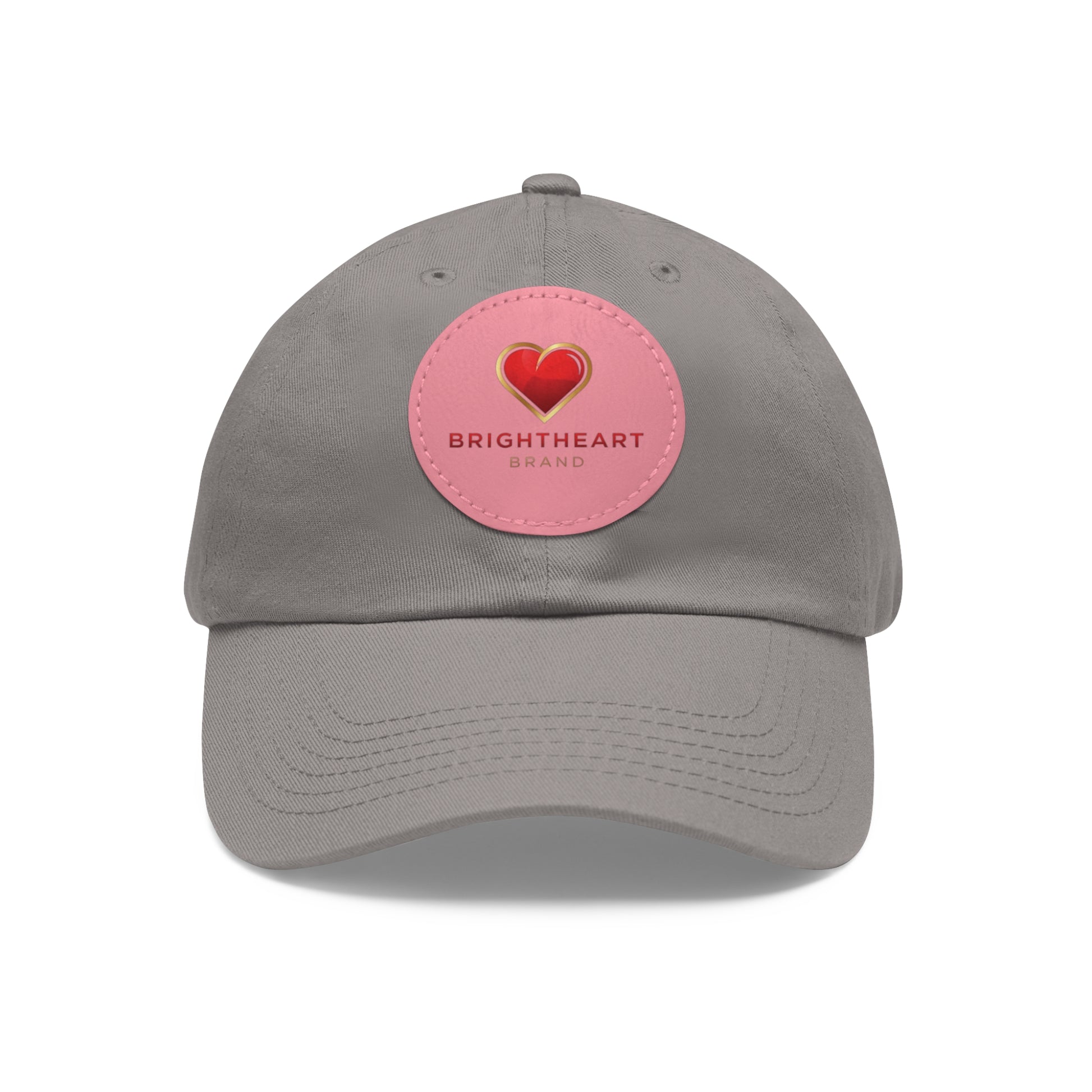 Leather Patch Dad Hat - Brightheart, Casual Cap, Best Gift for Dads, Everyday Fashion, Perfect for Summer