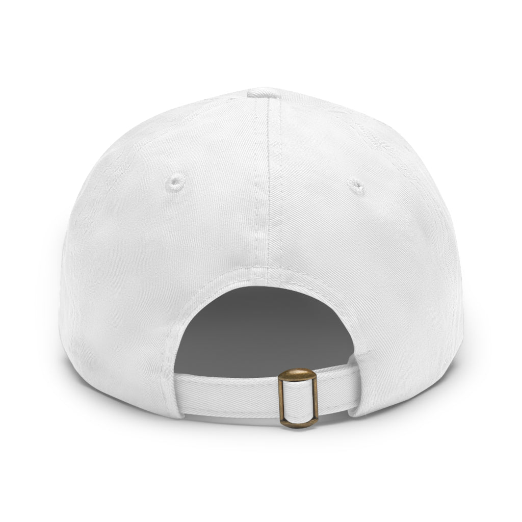 Leather Patch Dad Hat - Brightheart, Casual Cap, Best Gift for Dads, Everyday Fashion, Perfect for Summer